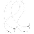 thumbnail image 1 of ETHZZLE 2Pcs Stainless Steel Hanging Wire Rope with Adjustable Hooks for Secure Picture and Lamp Suspension, 1 of 8