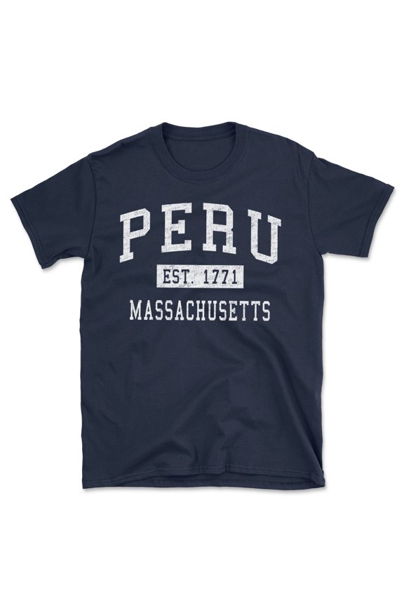 Peru Massachusetts Classic Established Men's Cotton T-Shirt