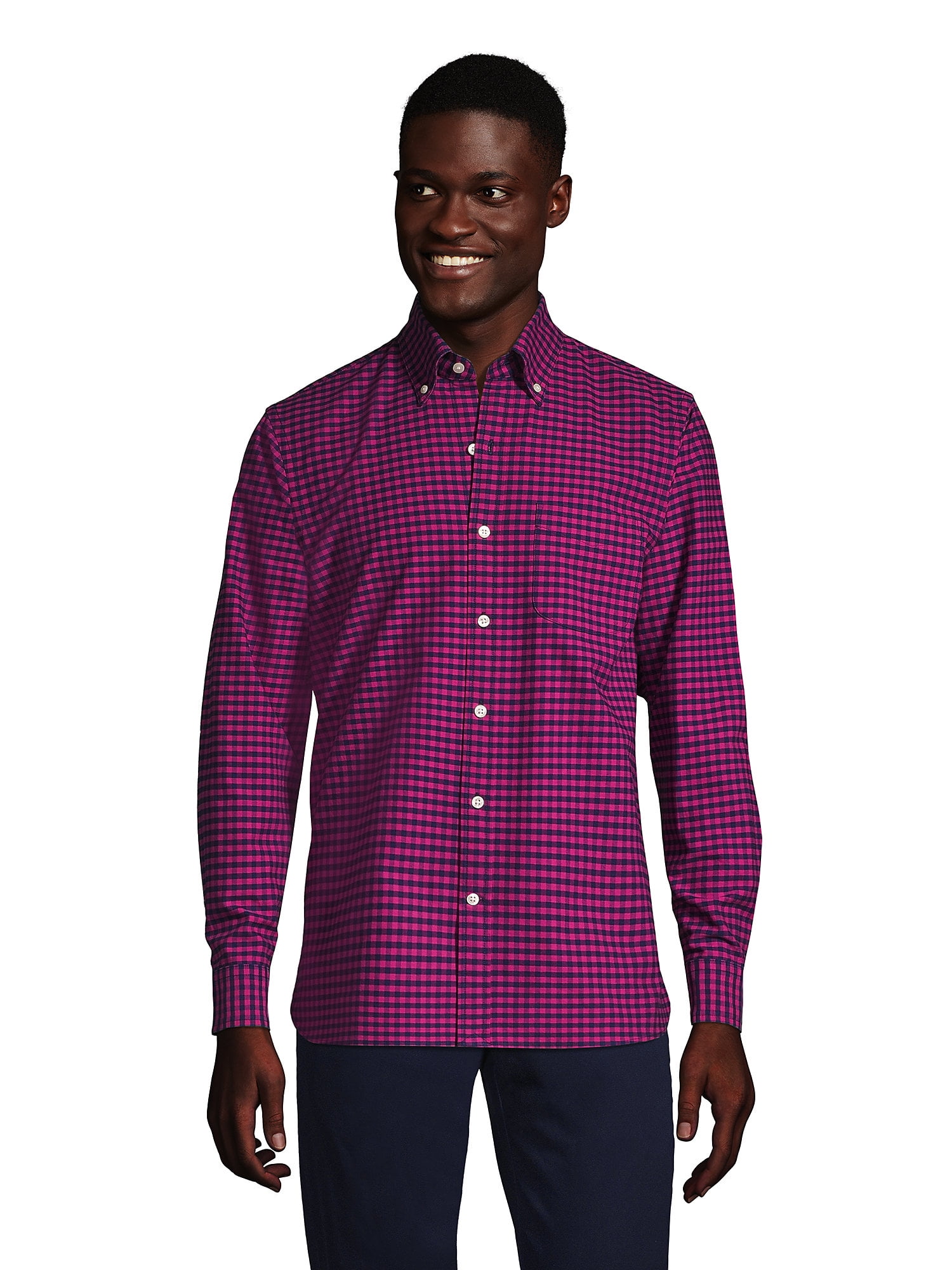 Lands' End Men's Traditional Fit Sail Rigger Oxford Shirt