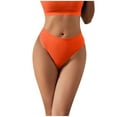 thumbnail image 1 of Ropa interior deportiva sexy de algodón sin costuras, de cintura baja y con tanga para mujer, 1 of 4