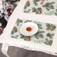 thumbnail image 6 of Winter Pine Cone Needle Branch Berry Placemats Set of 4, Watercolor Botanical Tabletop Dining Table Place Mats Home Kitchen Decor, Christmas Farmhouse Holiday Rustic Decoration 12 x 18 Inch, 6 of 6
