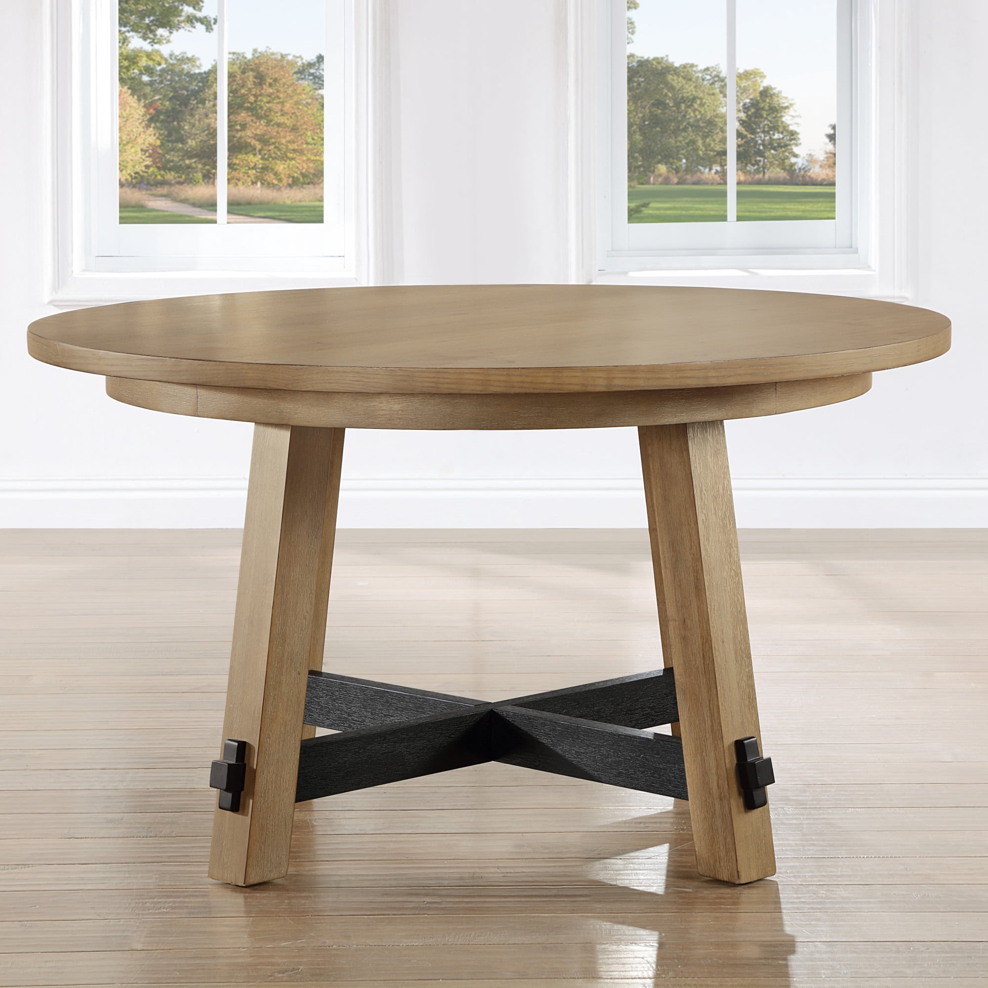 Steve Silver Aubrey Driftwood Finish 54-inch Round Dining Table