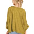 thumbnail image 4 of cfhntfmh Fall Tops for Women Oversized Crewneck Long Sleeve Solid Color T-Shirts Lounge Loose Work Basic Shirts, 4 of 6
