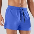 thumbnail image 3 of Amvlyk Running Shorts for Men Athletic Gym Mens Shorts Workout Solid Lightweight Tie Waist Breathable Basketball Double Layer Shorts with Pockets for Running Casual Activewear Hiking Shorts, 3 of 10