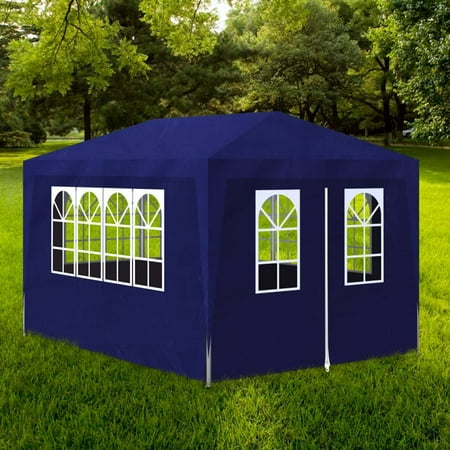 vidaXL 10' x 13' Blue Party Tent with 4 Walls