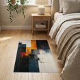 thumbnail image 3 of ODIKA 2'x3' Washable Doormat Black Brown Throw Accent Abstract Modern Splatter with Distressed Blocks for Entryway, Kitchen, Laundry Room, Non-Slip, Low Pile, 3 of 7