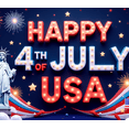 thumbnail image 3 of Patriotic Theme Celebration Banner July 4th Independence Day Decor American Flag Fireworks for Outdoor Event Holiday Party, 3 of 7