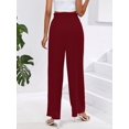 Chiclily Women's Belted Wide Leg Pants with Pockets Lightweight High Waisted Adjustable Tie Knot