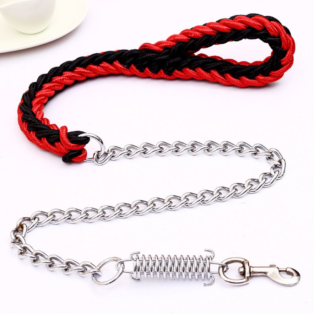 Dog Leash Dog Chain Leash Chew Proof Dog Leash 4.6ft Heavy Duty Dog
