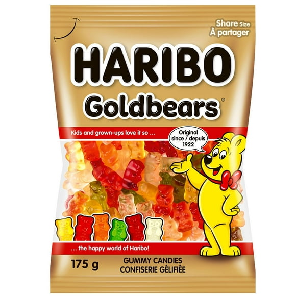 Haribo Goldbears, refermable, sans colorants artificiels 175g