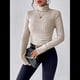 thumbnail image 5 of Camisetas de Larga con Cuello Alto para Mujer, de Otoño, con Forro Acanalado, Suaves y Térmicas. Albaricoque 4XL, 5 of 8