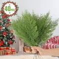 thumbnail image 5 of Pack of 40 Christmas Tree Limbs Versatile Plastic Artificial Pine Branch Christmas Tree Decorations Plant, 5 of 8