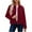 Red Coat for women, variant on jtjvou Womens Fuzzy Fleece Jacket Zip Up Long Sleeve Casual Lapel Collar Fall Winter Warm Coats Trendy Solid Color Outwear Black S