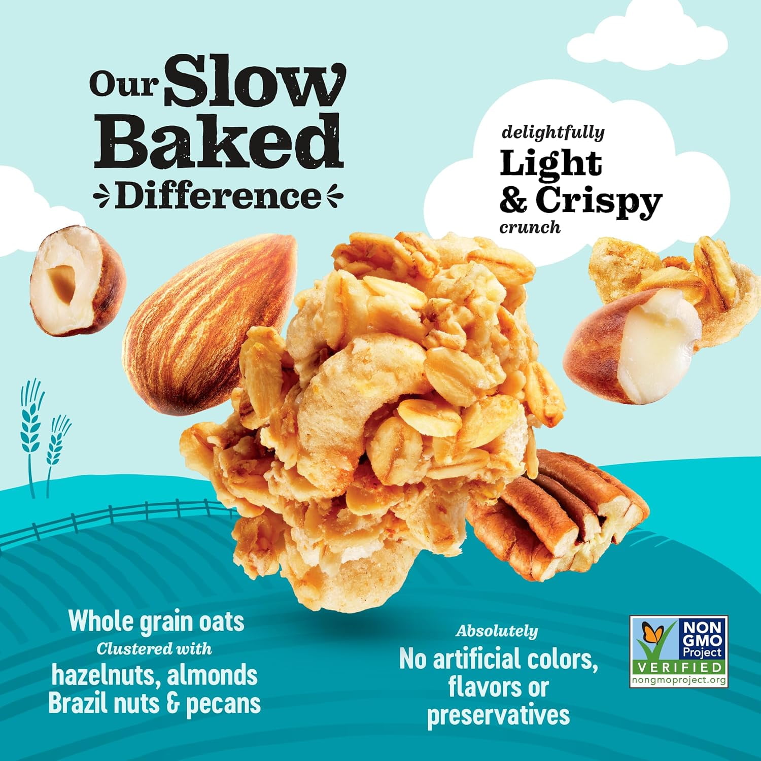 Jordans Slow Baked Granola | Four Nut Granola with Almonds, Brazil