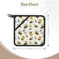 thumbnail image 3 of Disketp Bees And Rainbows Pot Holders Kitchen Insulation Mats Heat Resistant Pot-Holder Oven Anti-Scald Pads for Cooking Baking, 7.1*7.1inch, 3 of 8