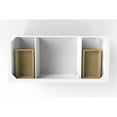 thumbnail image 5 of Modern 48" Alicia White Wood Vanity Base with Chrome Handles, 5 of 6