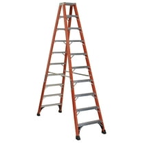 Louisville Ladder FM1410HD 10 ft. Fiberglass Twin Step Ladder, Type IAA, 375 Lbs Load Capacity