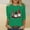 Green, variant on Christmas Shirts for Women Long Sleeve Crewneck Pullover Tops Funny Garden Gnome Graphic Tees for Family S-5XL
