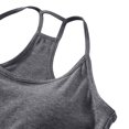 thumbnail image 6 of Women Sleeveless Camisole Shirts Equipped with Removable Adjustable Thin Straps Breathable Soft Fabric for Shopping Trip Home Workout Stretch Cami Tank Shirts (Dark Gray,XL), 6 of 8