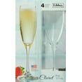 Libbey Glassware Claret Wine Flutes, 4 Count