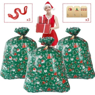  JOYIN 6 Large Christmas Gift Bag Santa santa Christmas Sacks,  Xmas Jumbo Presents Bags for Kids Gift Wrapping Bags (36x44 inch) with  Rope Gift Tag Cards, Christmas Huge Gifts Decorations 