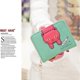 thumbnail image 2 of Girls, Faux Leather Wallet Cute Cat Wallet Cat Pattern Handbag Coin Holder Card Organizer, Bifold, Spacious (Green), 2 of 5