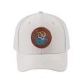 thumbnail image 2 of Unisex V2 Embroidered And Laser-Engraved Aquarius Zodiac (January 20, February 18), 6-Panel Baseball Cap, Beige/Beige, Adjustable Fit, 2 of 3