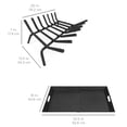 thumbnail image 6 of Best Choice Products 30-inch 2-in-1 Solid Steel Heavy Duty Fireplace Grate Log Burning Rack w/ Ash Catcher Tray, 6 of 6