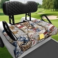 thumbnail image 4 of XYZCANDO Deer Camo American Flag Golf Cart Seat Cover - 2-Passenger Universal Fit With 4 Pockets, Non-Slip Washable Terry Cloth, 4 of 8