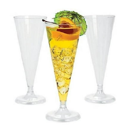 25 - Clear Plastic Champagne Wedding Toasting Flutes Glasses