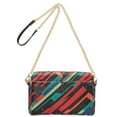 thumbnail image 2 of FORMRS Women Crossbody Purse with Chain Strap Vegan Leather Shoulder Handbag, Blue Abstract Lines, 2 of 7