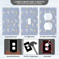 thumbnail image 3 of Yayeee Toggle Light Switch Wall Plate 1-Gang 4.5"x2.7" Home Decorative Outlet Cover, Blue Cartoon Rabbit Pattern, 3 of 7