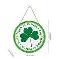 thumbnail image 3 of MXTPOV St. Patrick's Day Welcome Sign for Front Door, Wooden Shamrock Hat Ornaments for Party, St Patricks Day Decorations, White Green Lucky Irish Sign for Wall Home Decor, 3 of 5