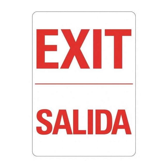 Lyle Rflctv Exit & Entrance Sign,14x10in,Alum LCU1-0179-RA_10x14