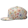 thumbnail image 3 of Botanical Garden Flat Brim Hat - Adjustable Hip Hop Baseball Cap, 3 of 5