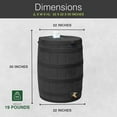 thumbnail image 3 of Good Ideas Rain Wizard 50 Gallon Plastic Rain Barrel with Brass Spigot (3 Pack), 3 of 11