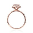 thumbnail image 5 of White Topaz Halo Engagement Ring in Rose Gold, 5 of 10