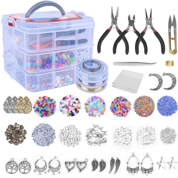 1171Pcs Beads for Bracelets Making Multi-Colored Hair Beads 27 Colors Friendship Bracelet Beads Jewelry Making Kits for Craft