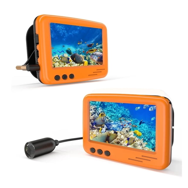 Orange Underwater Fishing Camera 4.3 Inch LCD Ice Finder Winter Fisherman with Night Vision