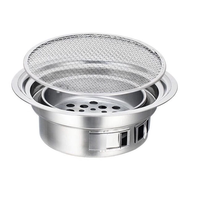 1 Ensemble Four Barbecue Coréen en Acier Inoxydable Four Barbecue Portable Extérieur Fournitures de Barbecue