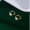 thumbnail image 5 of Solid 925 Sterling Silver Daisy Flower Hoop Earrings for Women Teens Flower Hoop Earrings Spring Cartilage Helix Earrings, 5 of 15