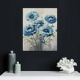 thumbnail image 4 of Nawypu Abstract Floral Canvas Wall Art: Blossom Blue Lotus Flower Artwork Painting Print for Bathroom, 4 of 4