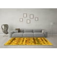 thumbnail image 3 of Ahgly Company Machine Washable Indoor Rectangle Abstract Yellow Contemporary Area Rugs, 2' x 3', 3 of 4