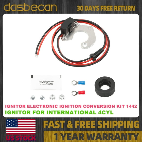 Dasbecan Ignition Points-to-Electronic Kit 1442, Ignitor For International 4 Cylinder