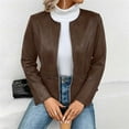 thumbnail image 6 of Pyhlmscde Women's Suede Zipper Short Jacket Coat, Womens Tops, Fall Tops for Women 2025, Jackets for Women, 6 of 6
