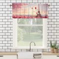 thumbnail image 3 of Valentine's Day Window Curtain Valance Romantic Heart Tree Eiffel Tower Sweet Love Rod Pocket Window Valance for Living Room Bathroom Bedroom Kitchen 54 by 18 in, 1 Panel, 3 of 6