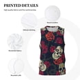 thumbnail image 3 of Rocae Roses Skulls for Men's Basketball Jersey Lightweight and Breathable Athletic Tank Top,Quick-Drying Sports Jersey 4X-Large, 3 of 9