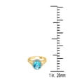 thumbnail image 5 of AoneJewelry Oval Shape Blue Topaz and Diamond Ring 1.95 Carat In 10K Solid Rose, White, Yellow Gold, 5 of 5
