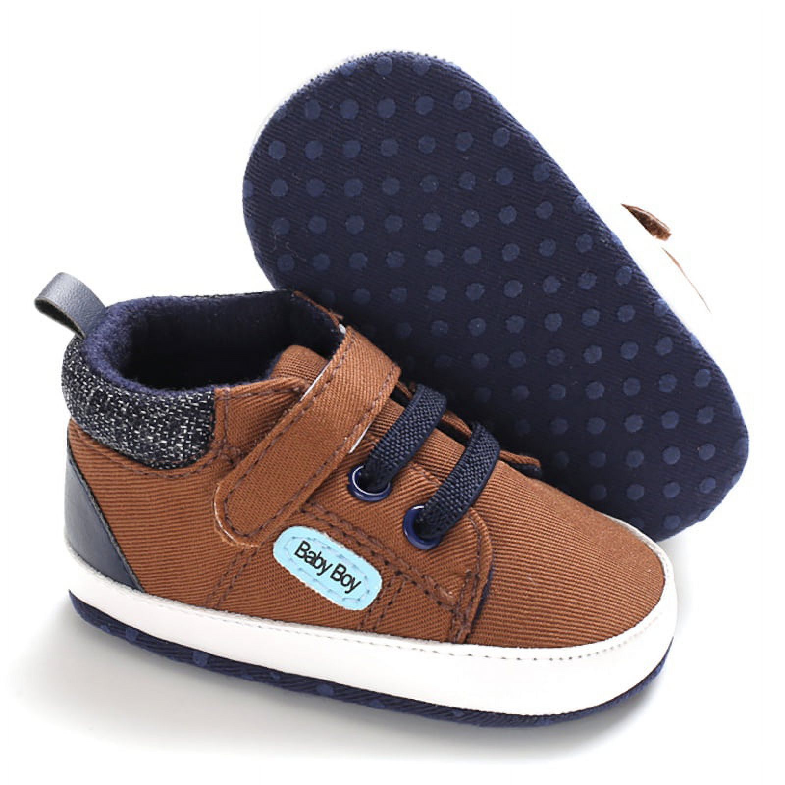 Infant Baby Boys Girls Canvas Toddler Sneakers Rubber Sole Non-Slip Candy Shoes First Walkers Prewalker Crib Shoes - image 3 of 8
