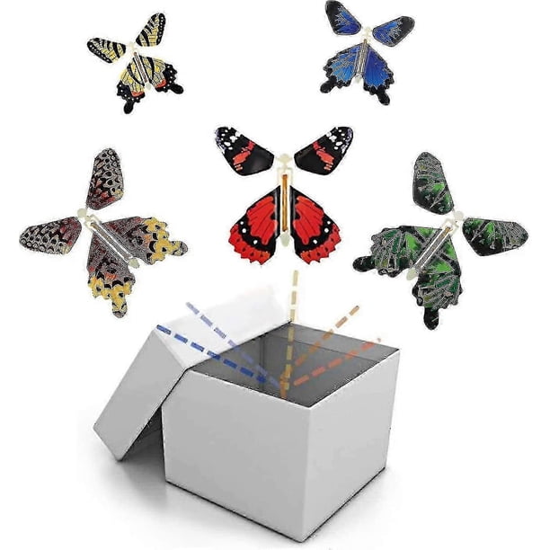 Magic Flying Butterfly Wind Up Toys For Card, Gag Gifts For Kids Great Surprise Colorful Butterfly In Book Greeting Card Books For Wedding Party (10 P